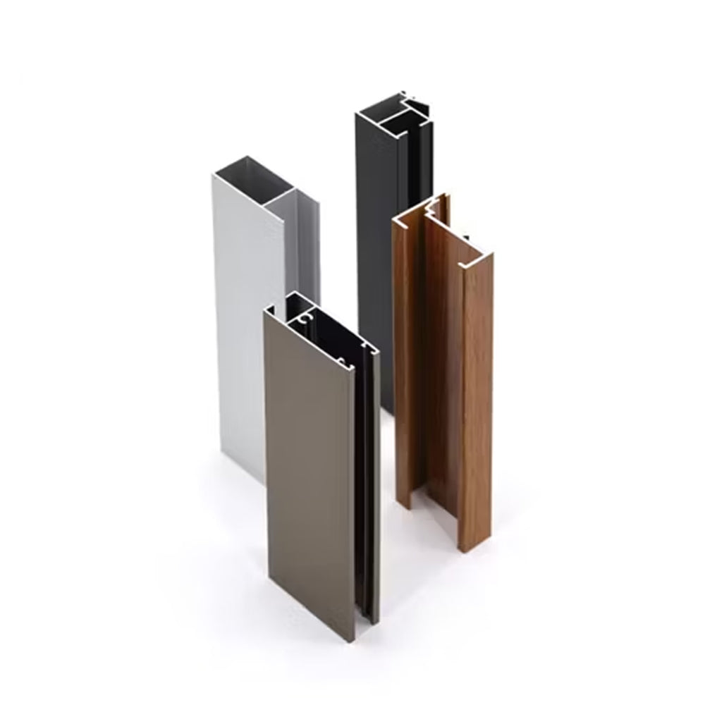 120 * 65 transparent frame glass curtain wall aluminum alloy profile sprayed with white gray coffee color curtain wall aluminum profile column